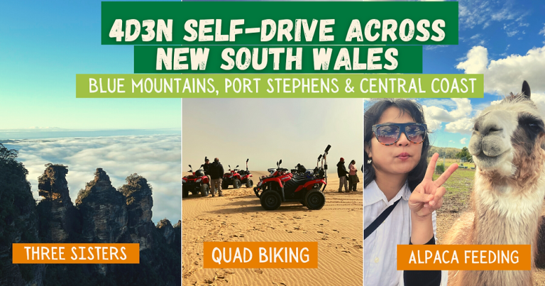 4D3N Self-Drive Itinerary beyond Sydney – Blue Mountains, Port Stephens and Central Coast