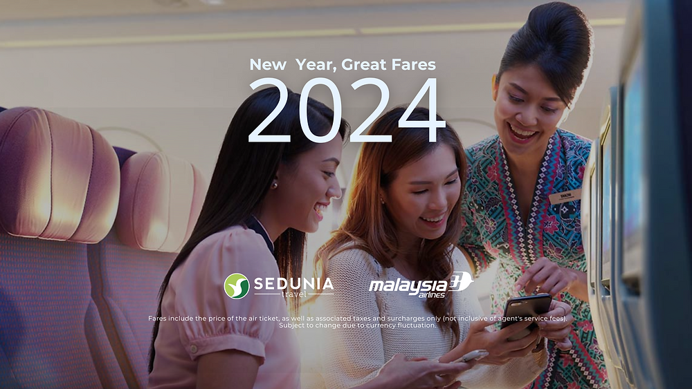 New Year, New Destinations: Grab Your 2024 Great Fares with Malaysia Airlines!