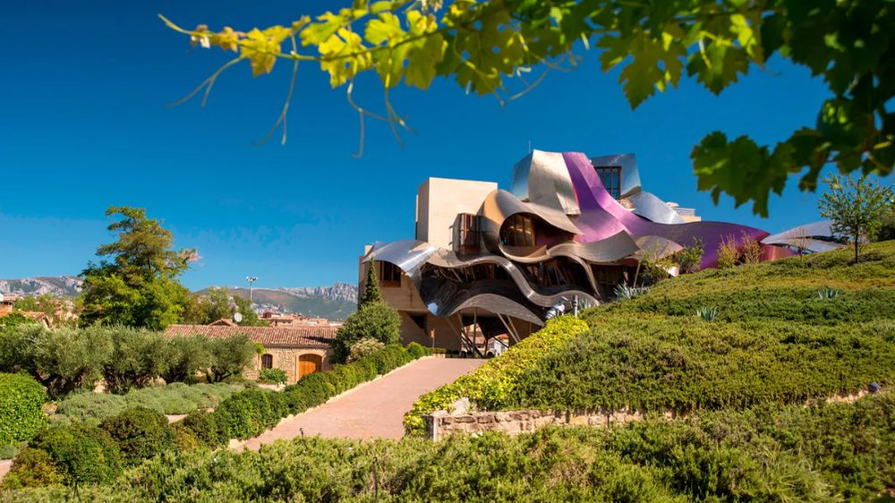 Hotel Marqués de Riscal luxury hotel surrounded by vineyards in Rioja, Spain